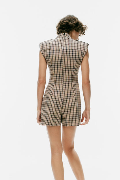 CLARA CHECK MINI DRESS