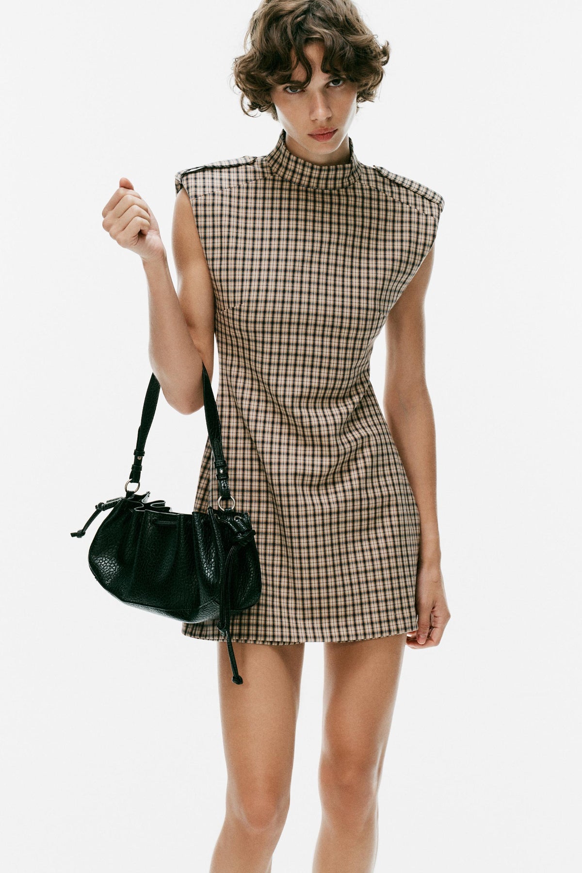CLARA CHECK MINI DRESS