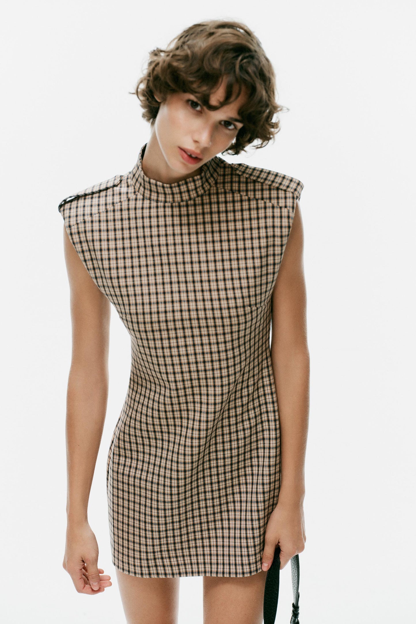 CLARA CHECK MINI DRESS