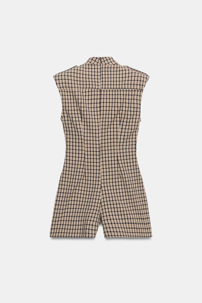 CLARA CHECK MINI DRESS