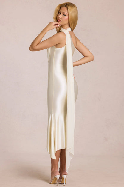 SERENA SATIN MIDI DRESS