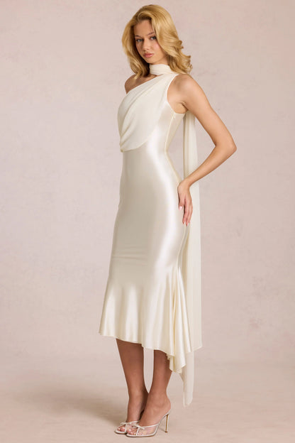 SERENA SATIN MIDI DRESS