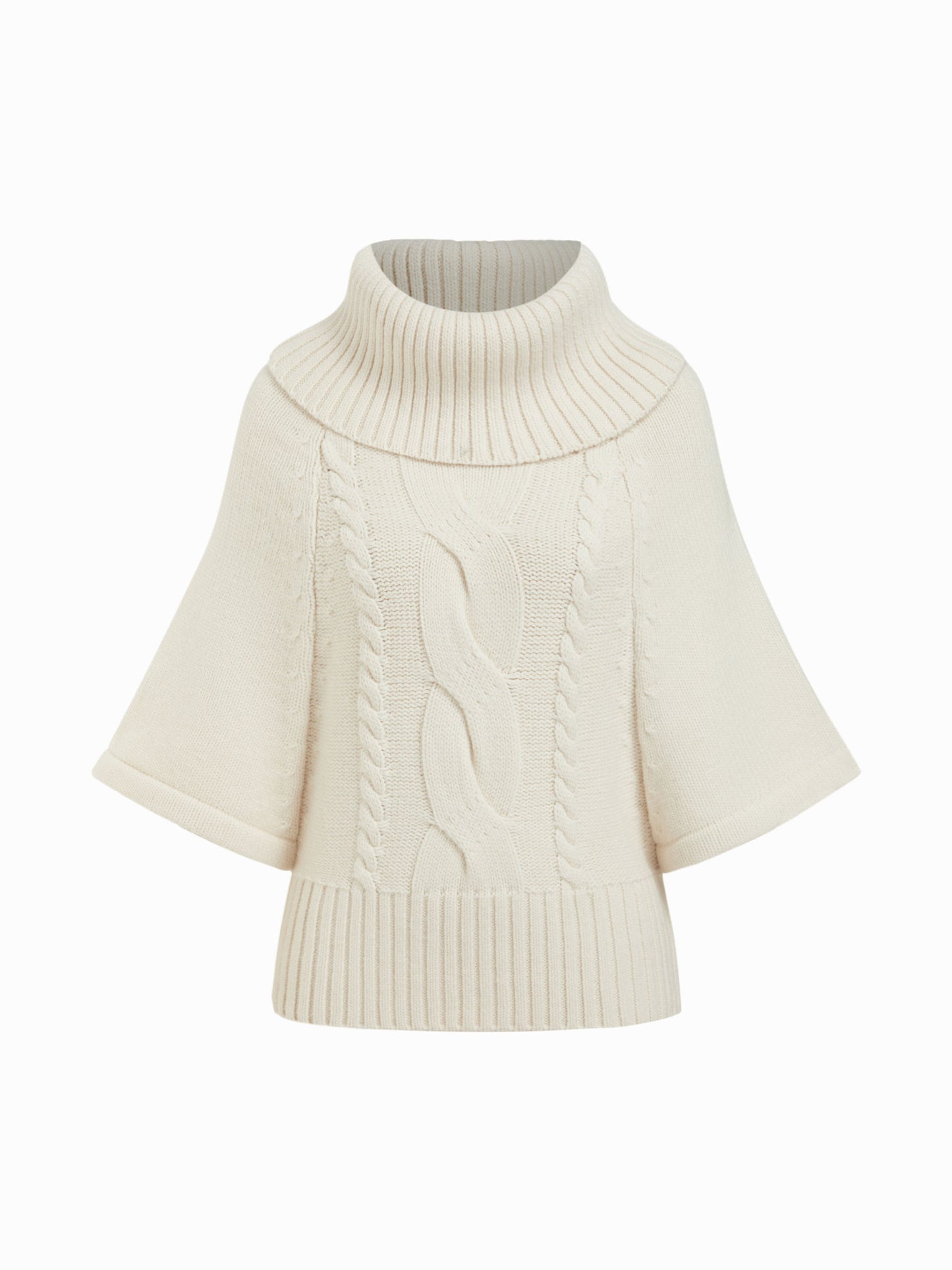 NAYA CABLE KNIT PONCHO