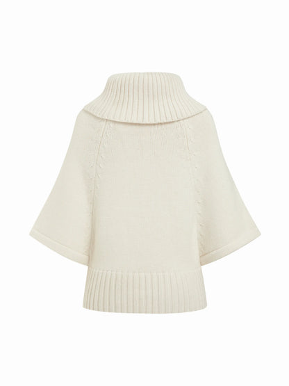 NAYA CABLE KNIT PONCHO