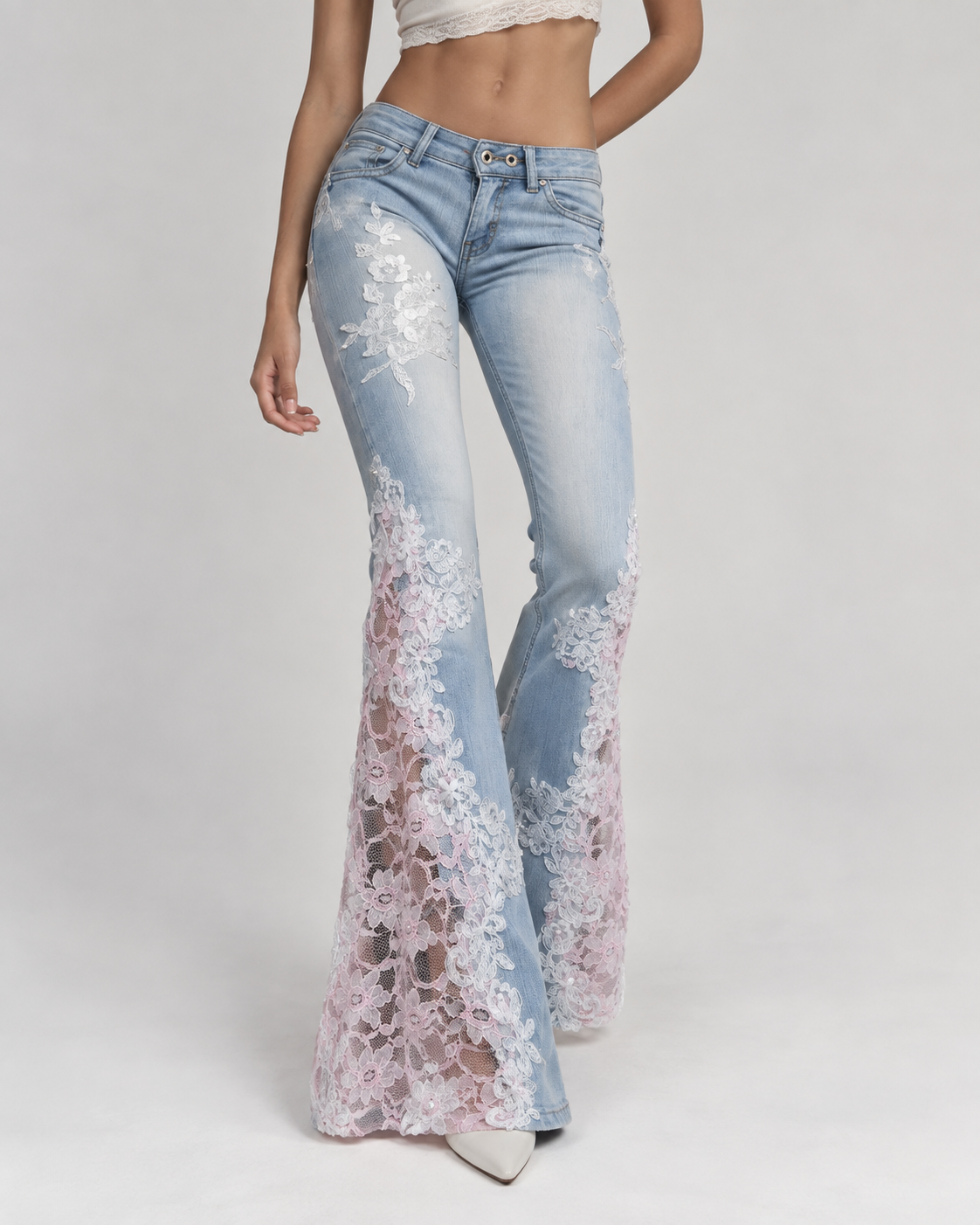 ROSIE FLORAL LACE JEANS