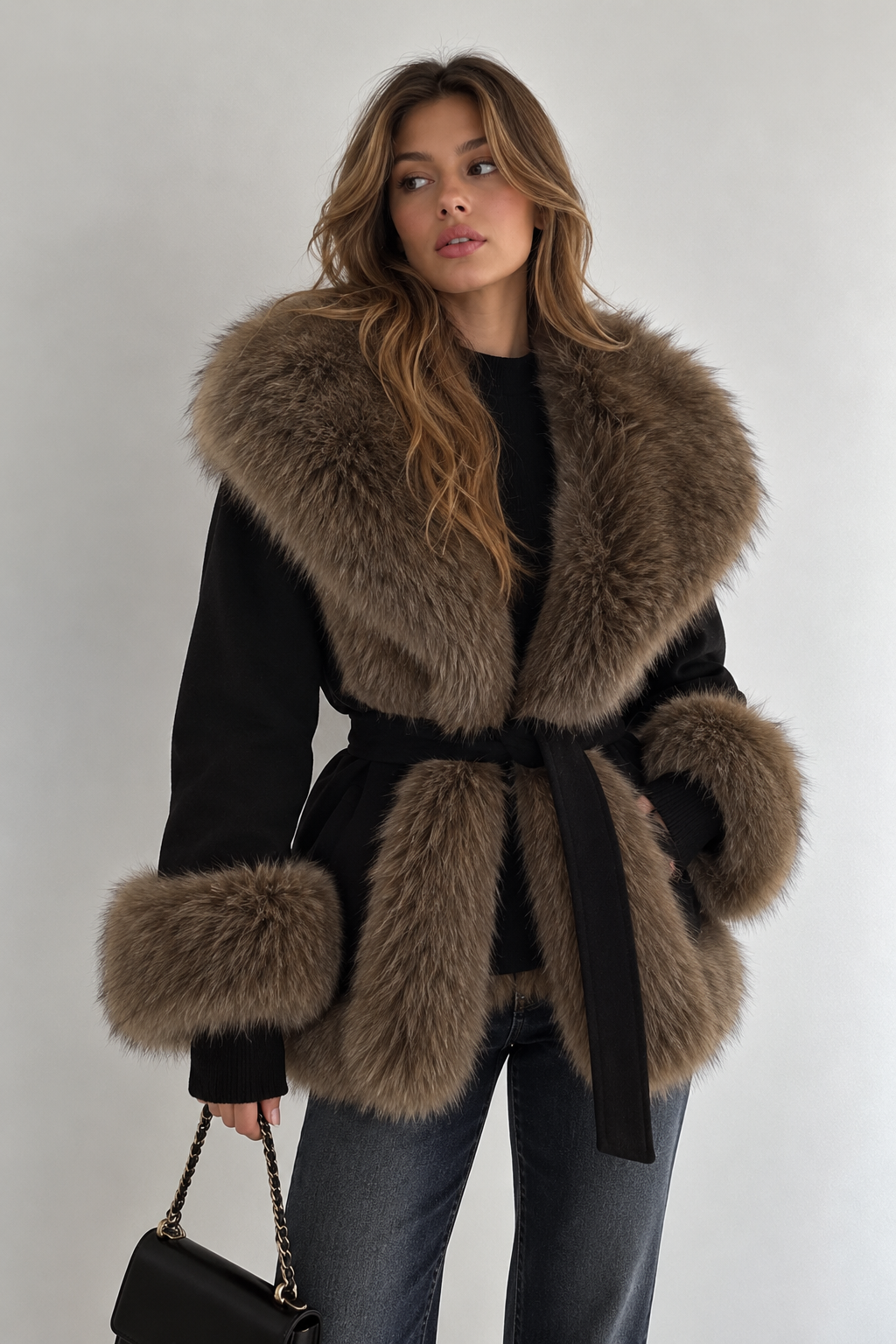 MONROE FAUX FUR COAT