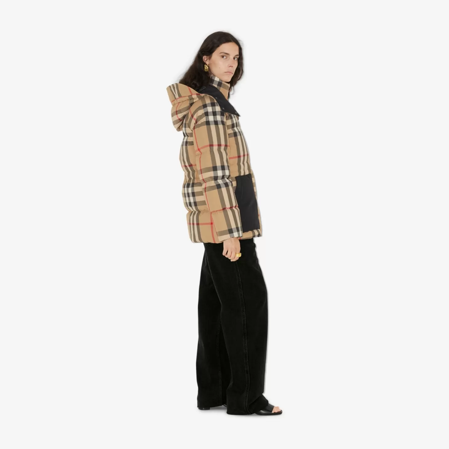 Burberry Check Puffer Jacket*Kvinnor Pufferjackor | Kaffor och jackor