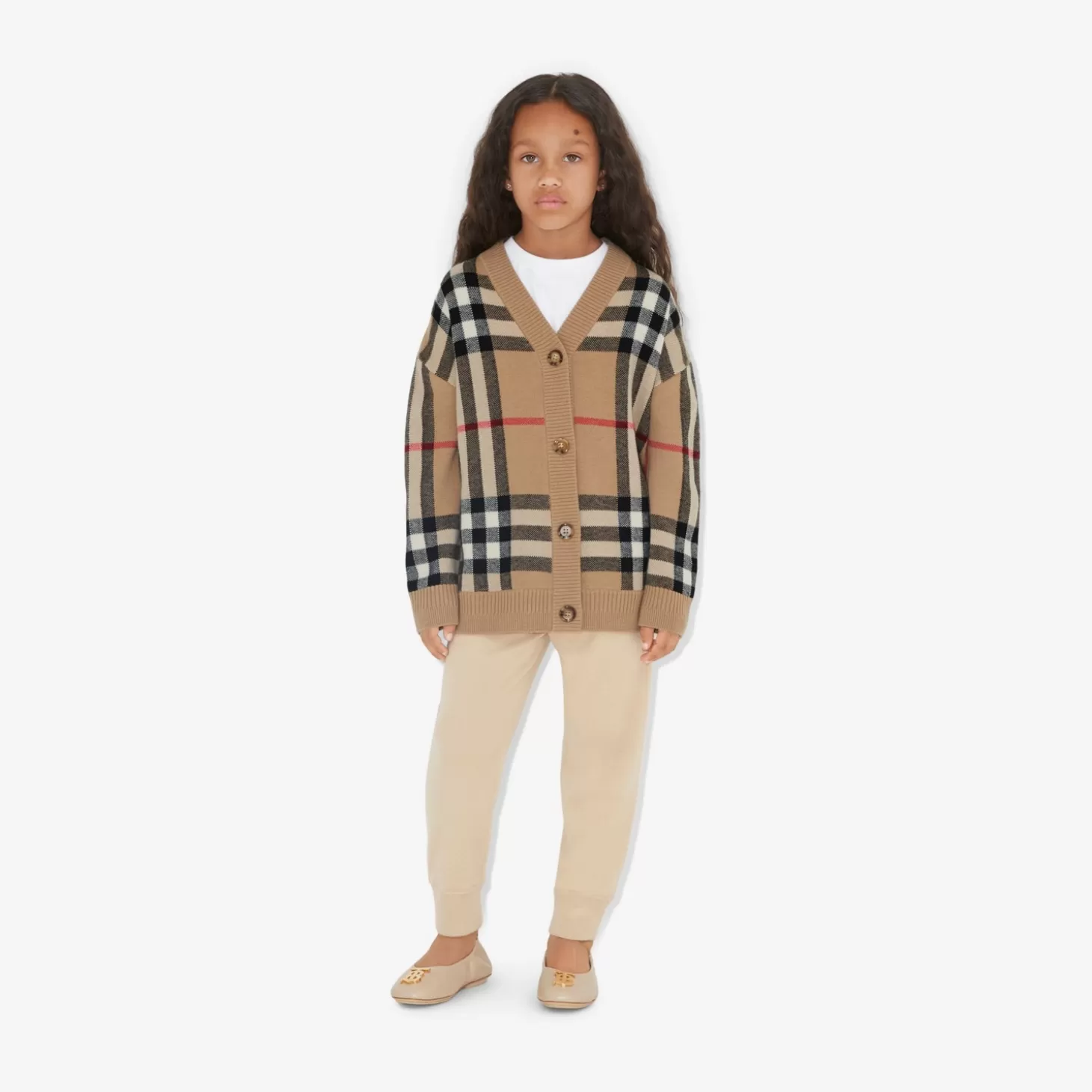 Burberry Check Ull Cashmere Cardigan*Barn Badkläder | Stickat och koftor