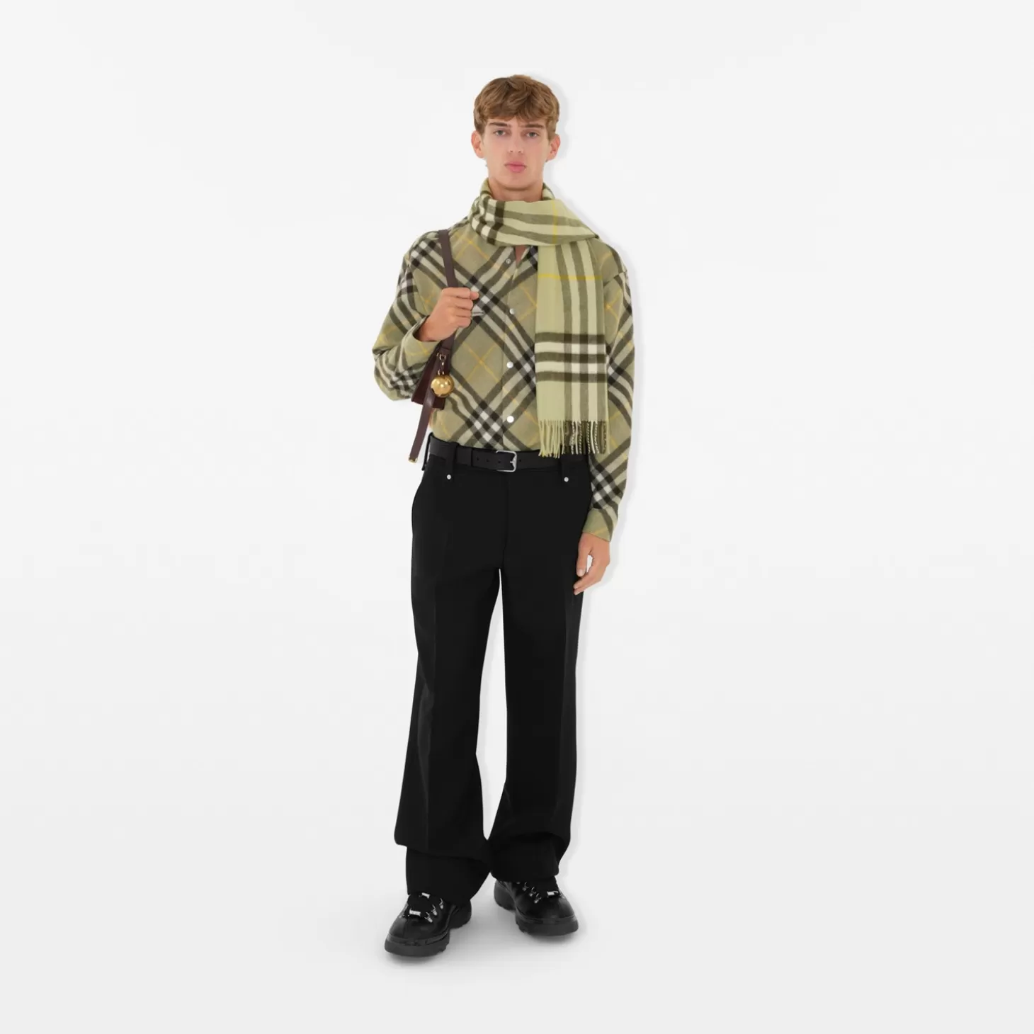 Burberry Check Wool Blend Overshirt*Män Skjortor | Kaffor och jackor