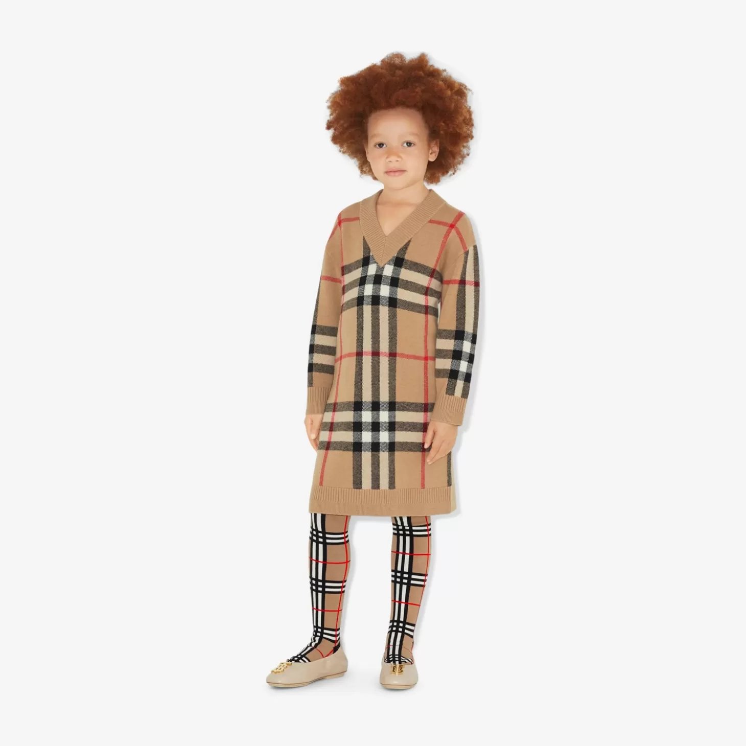 Burberry Check Wool Cashmere Sweater Dress*Barn Badkläder | Klänningar och jumpsuits