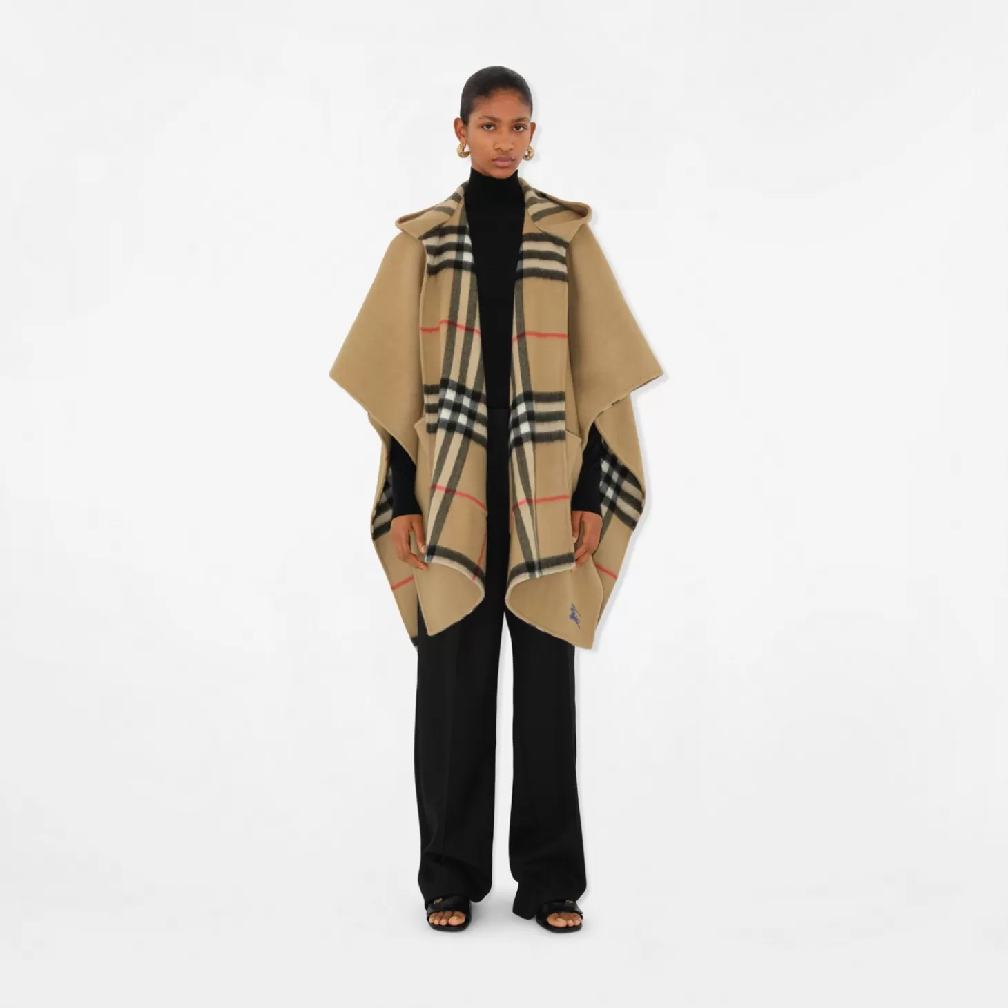 Burberry Ekd Cashmere Hooded Cape*Kvinnor Capes