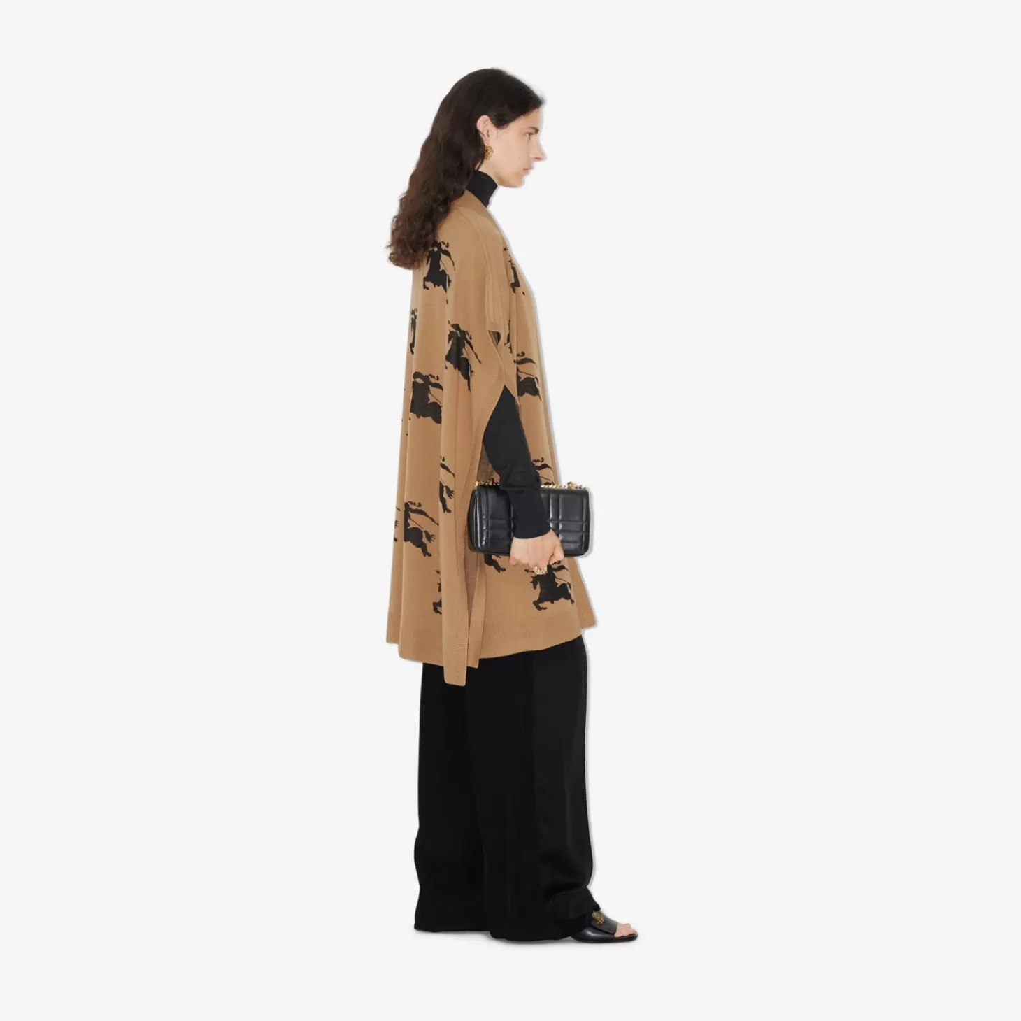 Burberry Ekd Cotton Silk Jacquard Cape*Kvinnor Capes | Kaffor och jackor