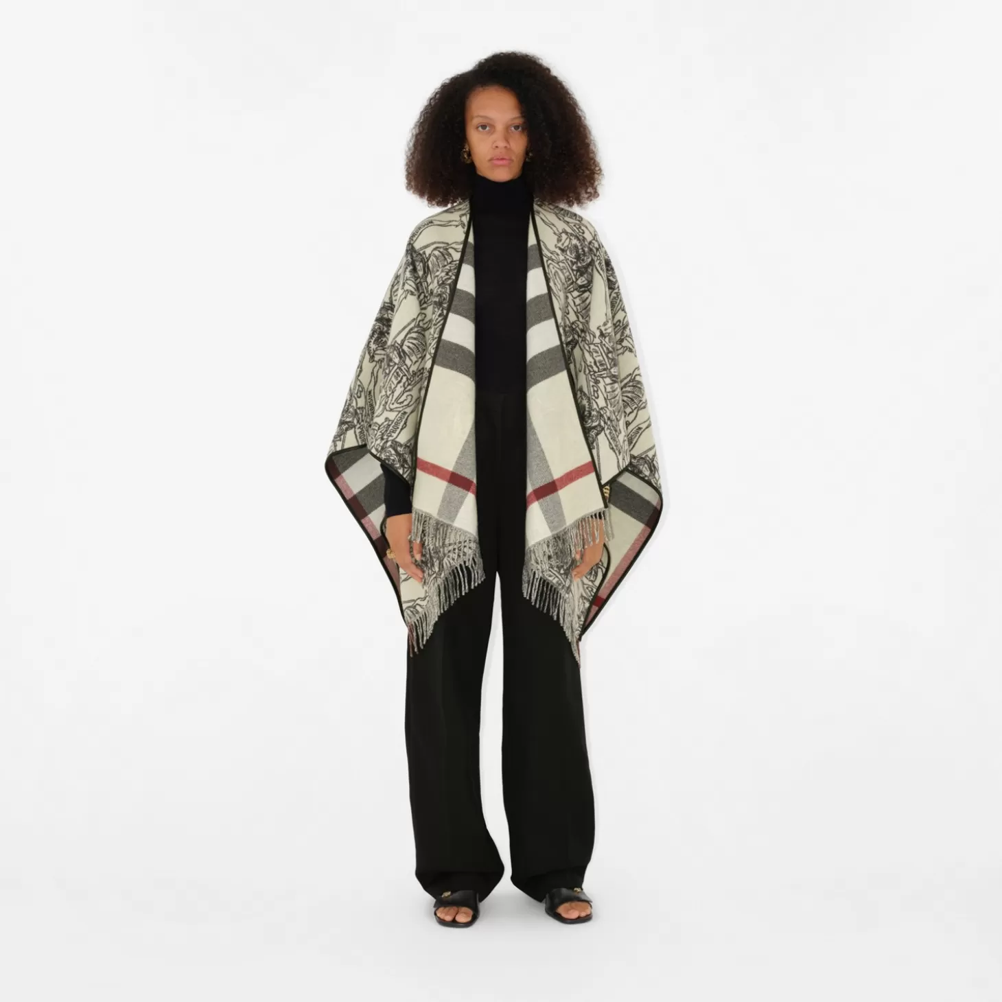 Burberry Ekd Wool Cape*Kvinnor Capes | Kaffor och jackor