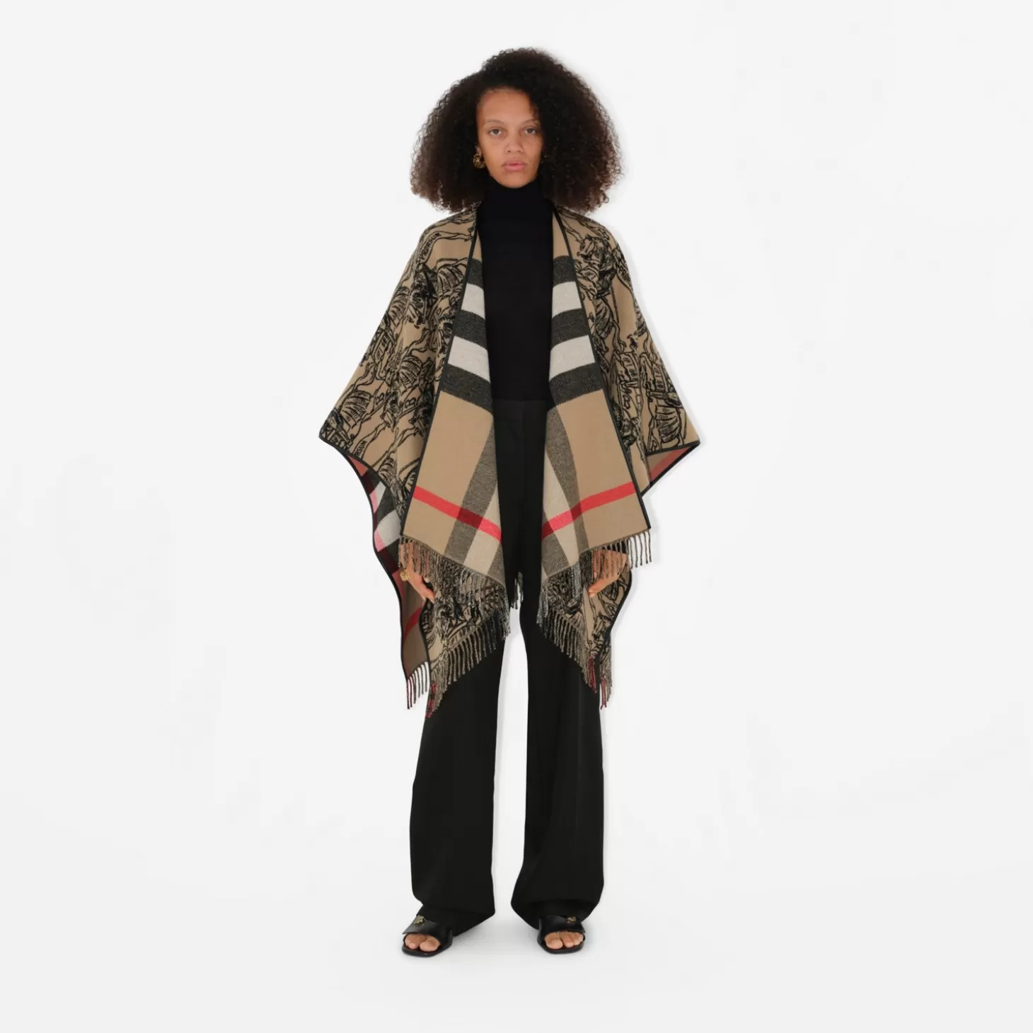 Burberry Ekd Wool Cape*Kvinnor Capes | Kaffor och jackor