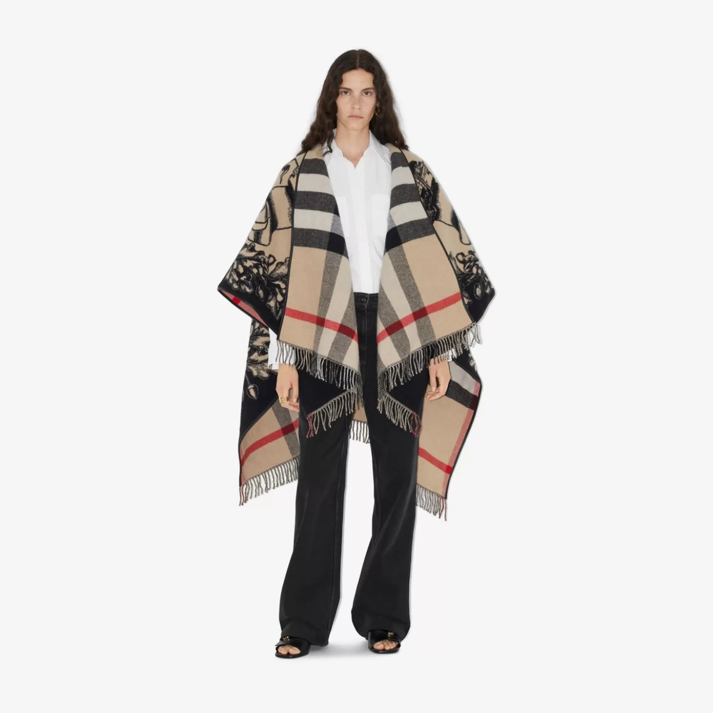 Burberry Ekd Wool Cape*Kvinnor Capes | Kaffor och jackor