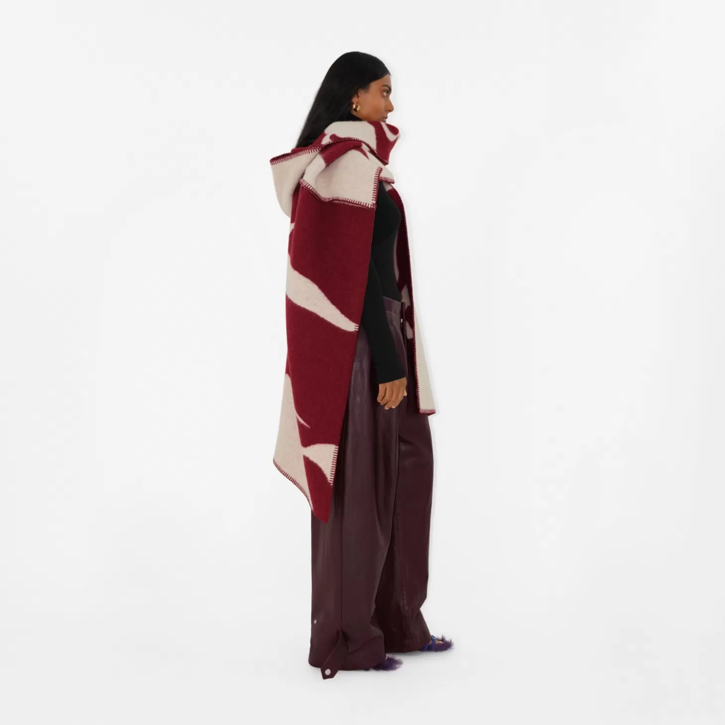 Burberry Ekd Wool Filt Cape*Kvinnor Capes