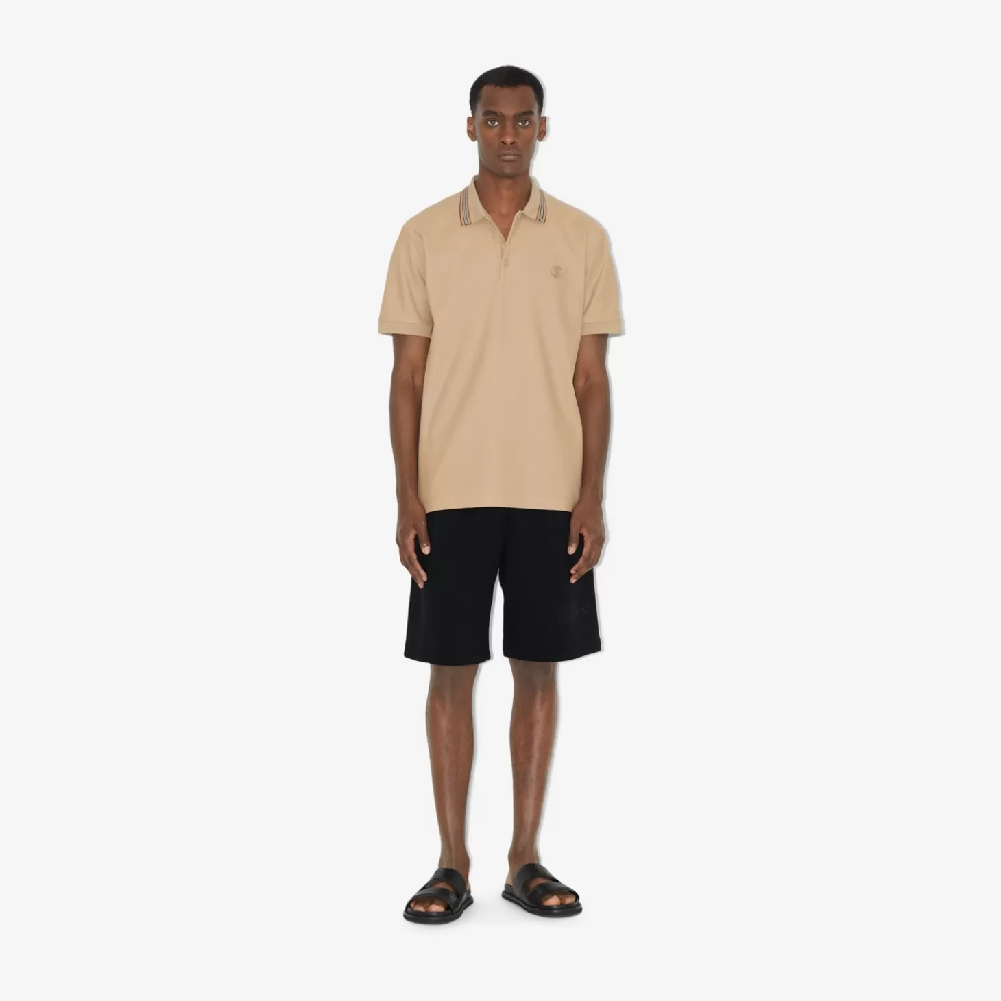 Burberry Icon Stripe Collar Polo Shirt*Män Polos & T-shirts