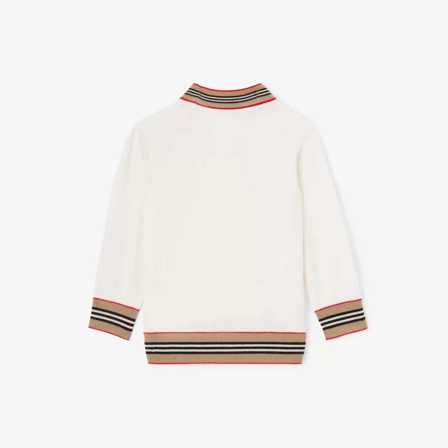 Burberry Icon Stripe Trim Wool Cardigan*Barn Badkläder | Stickat och koftor