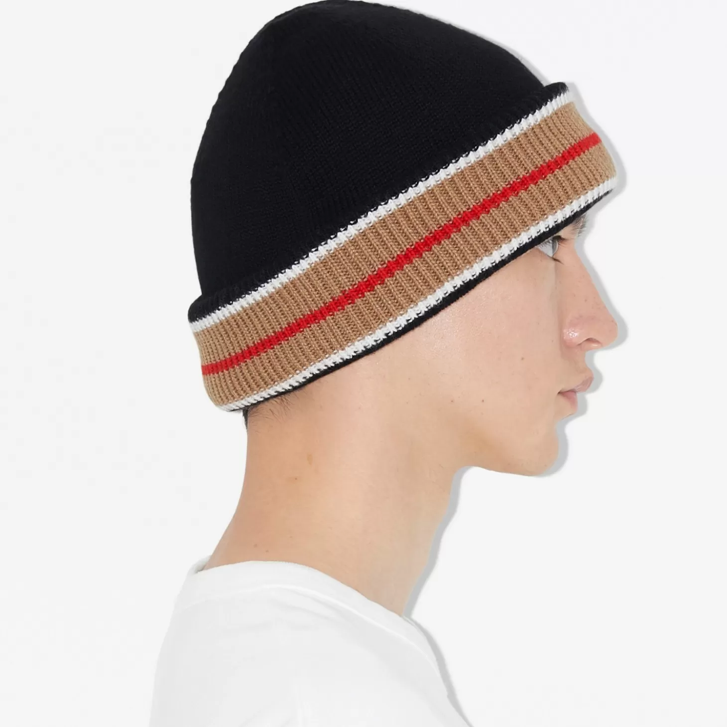 Burberry Ikon Stripe Beanie*Män Mössor och handskar