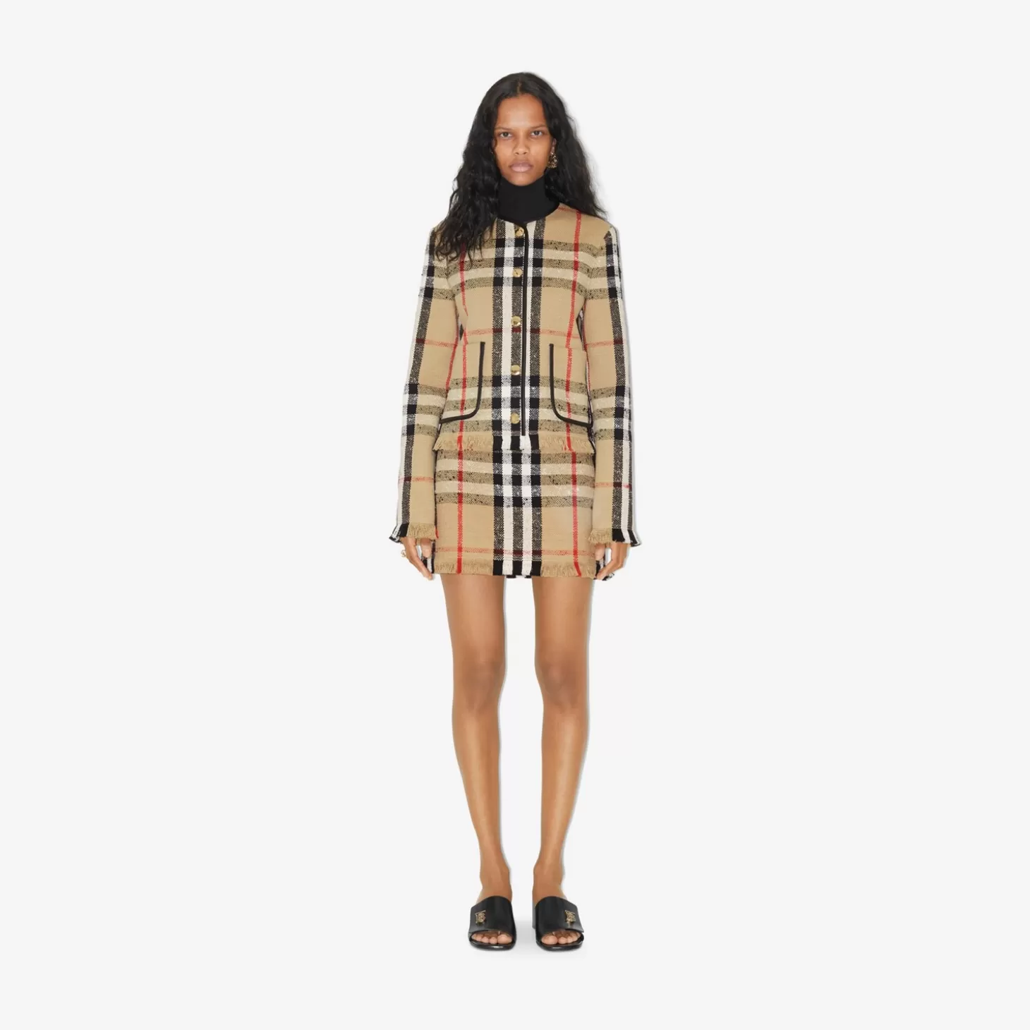 Burberry Kolla Boucle Mini Kjol*Kvinnor Kjolar