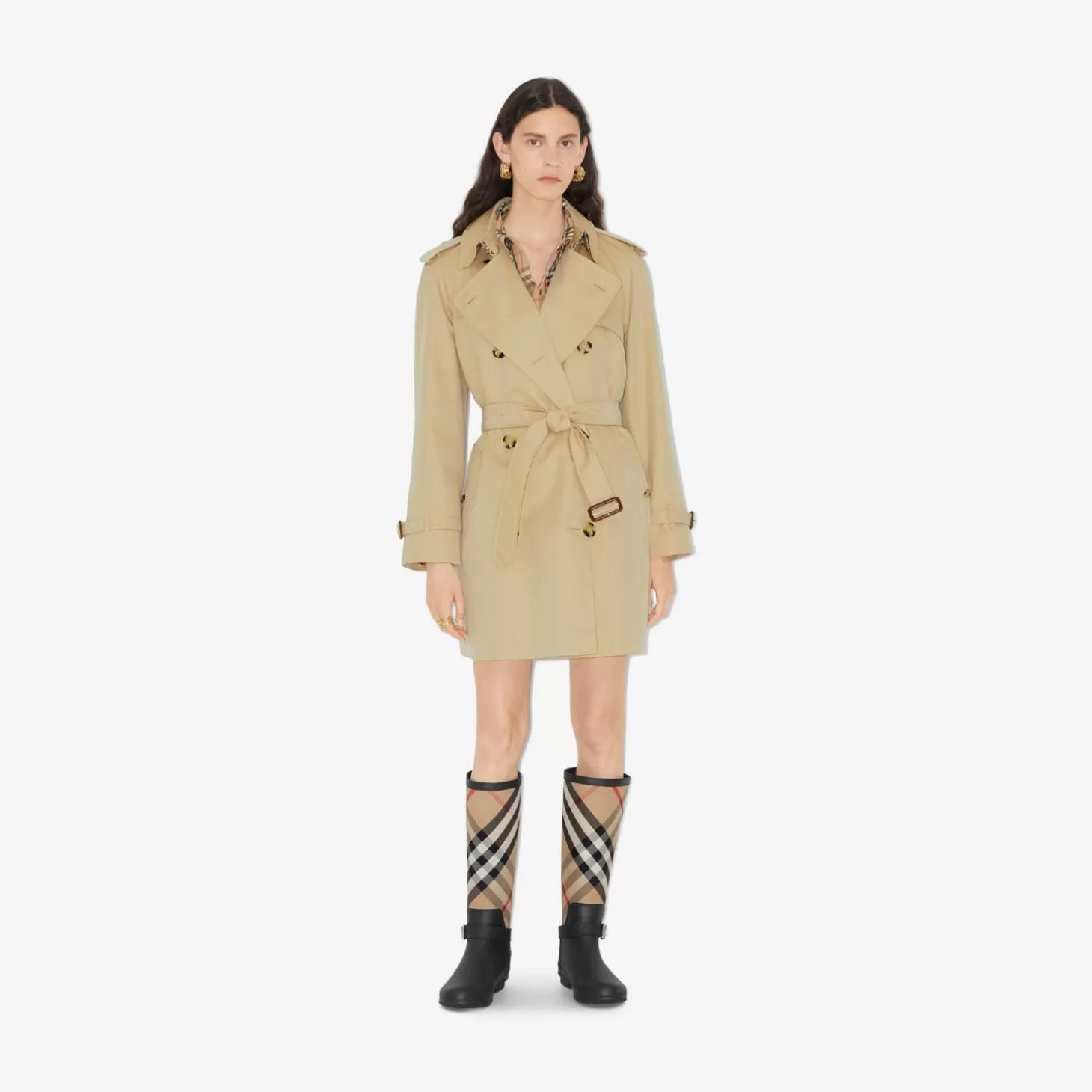 Burberry Kort Gabardine trenchcoat*Kvinnor Kaffor och jackor | Trenchcoats