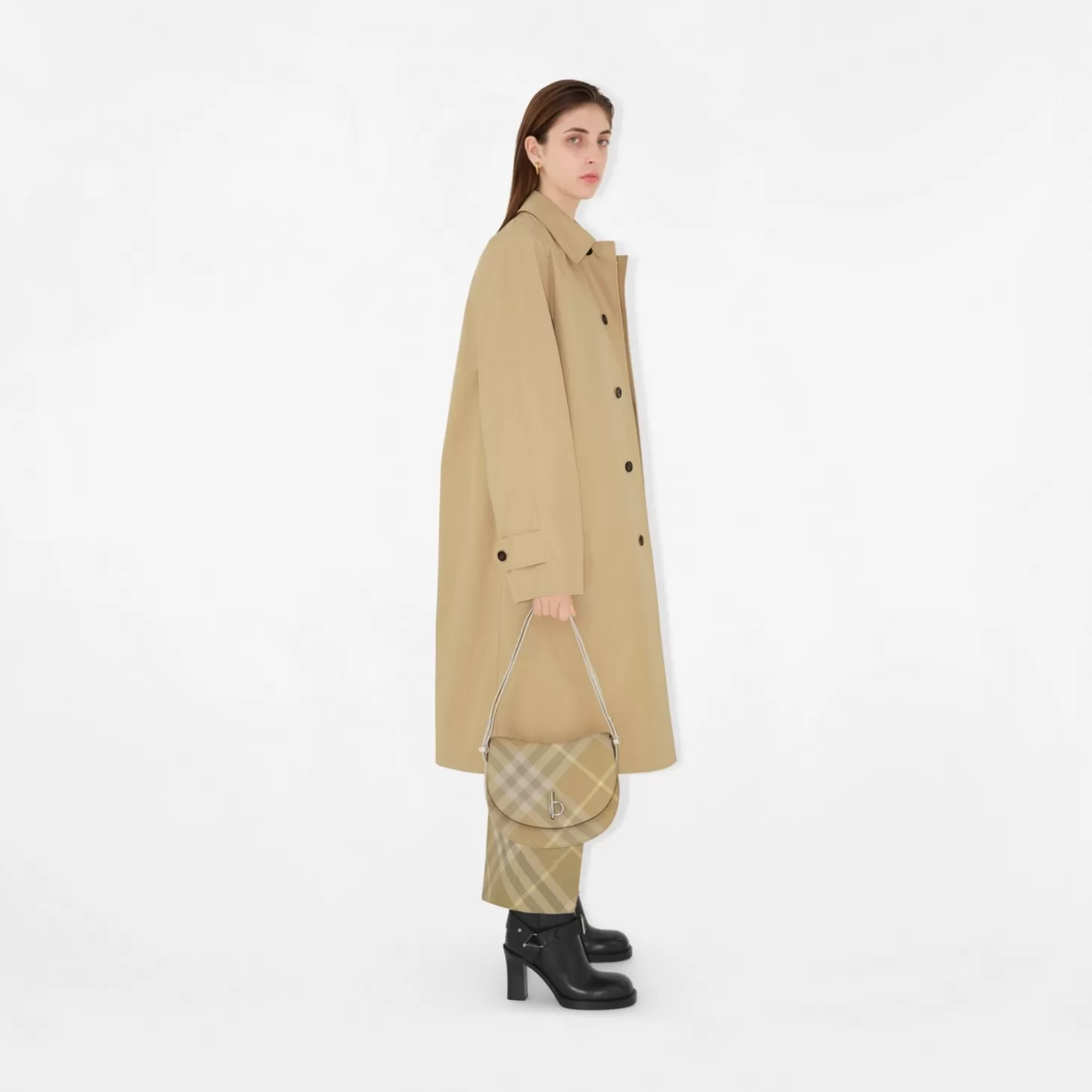 Burberry Lång Cotton Blend Car Coat*Kvinnor Kaffor och jackor | Trenchcoats