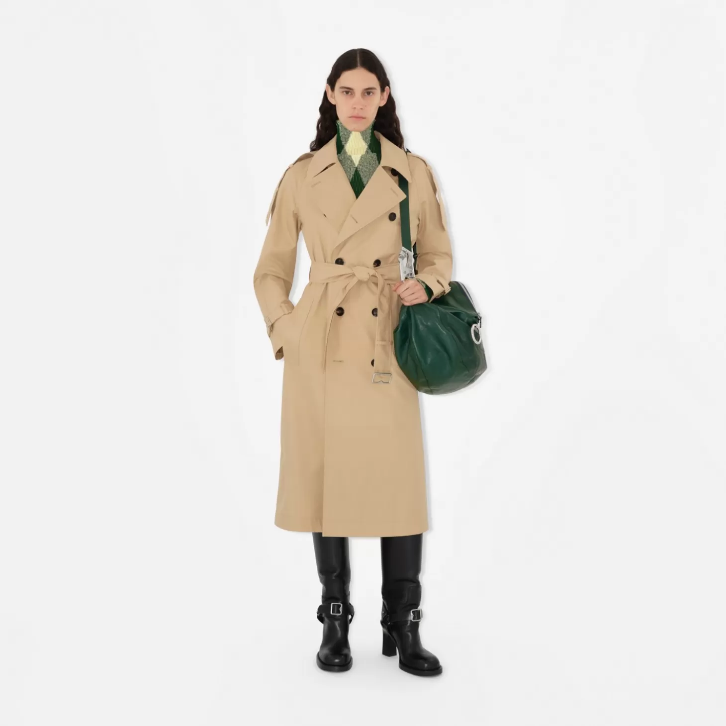 Burberry Lång Gabardine trenchcoat*Kvinnor Kaffor och jackor | Trenchcoats