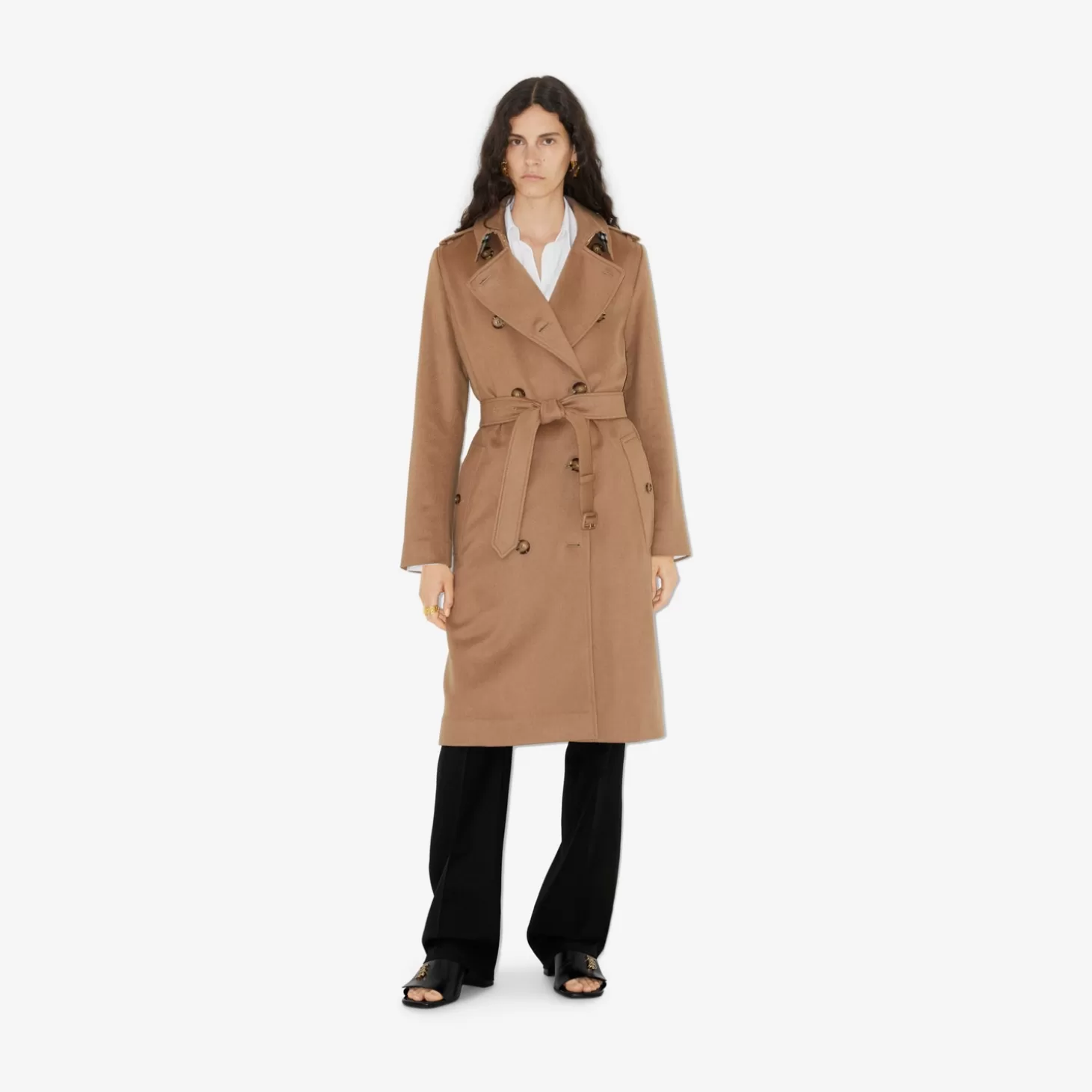 Burberry Lång kashmirblandning från Kensington trenchcoat*Kvinnor Kaffor och jackor | Trenchcoats