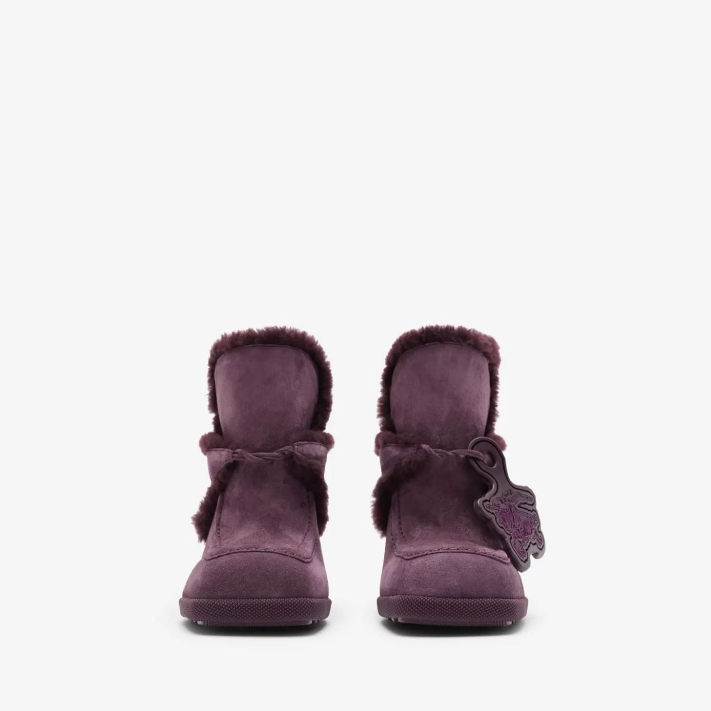 Burberry Mocka Och Shearling Highland Mules*Kvinnor Pumpar