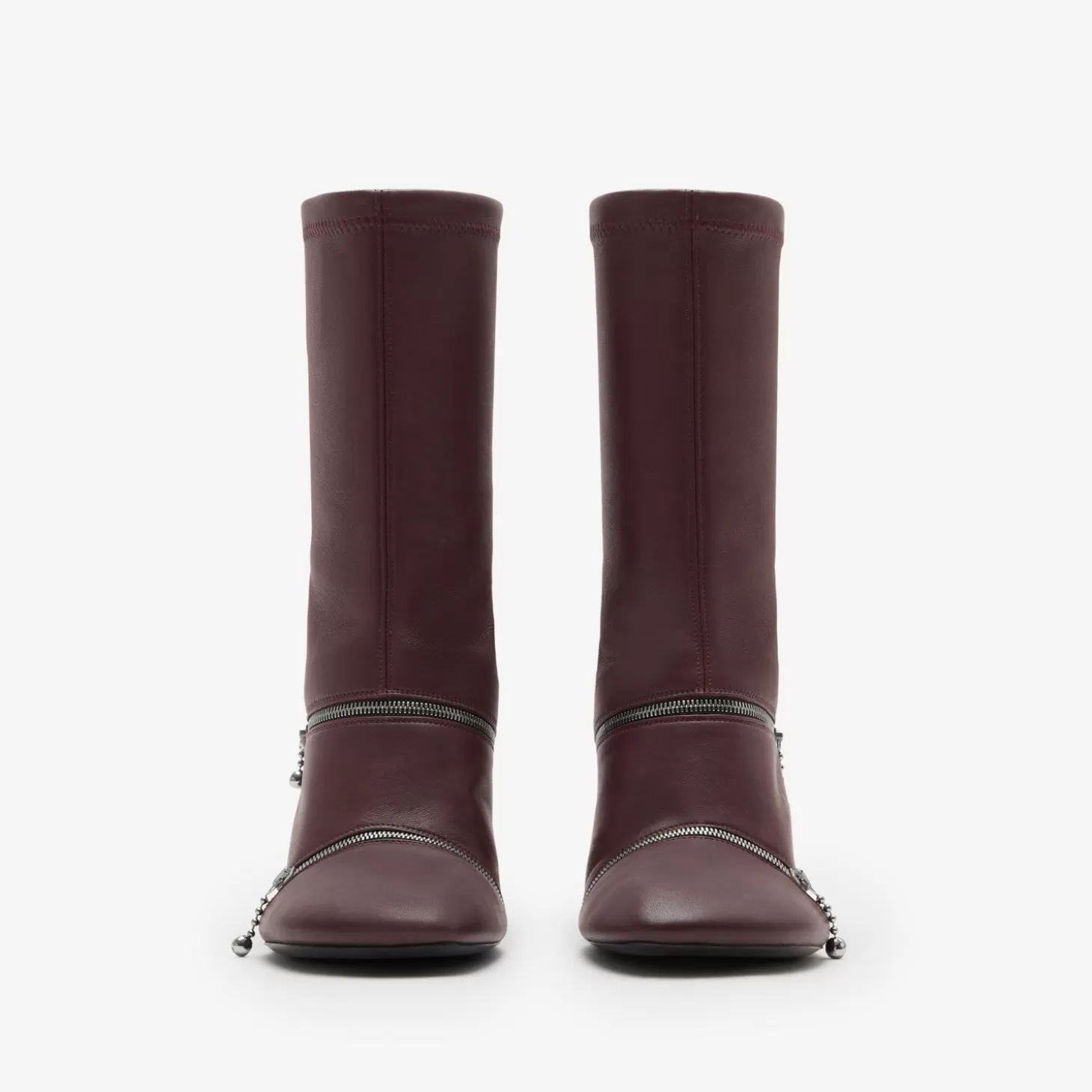 Burberry Peep Boots i läder*Kvinnor Stövlar