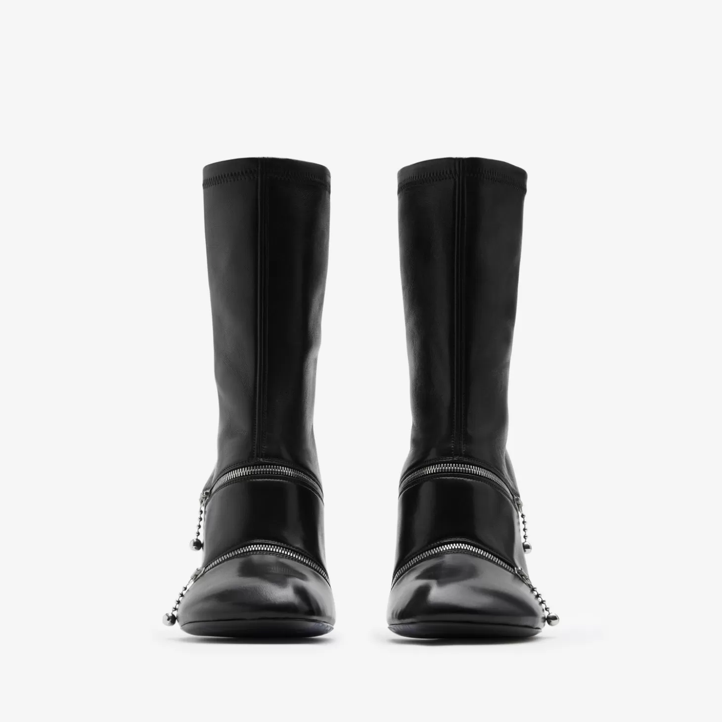 Burberry Peep Boots i läder*Kvinnor Stövlar