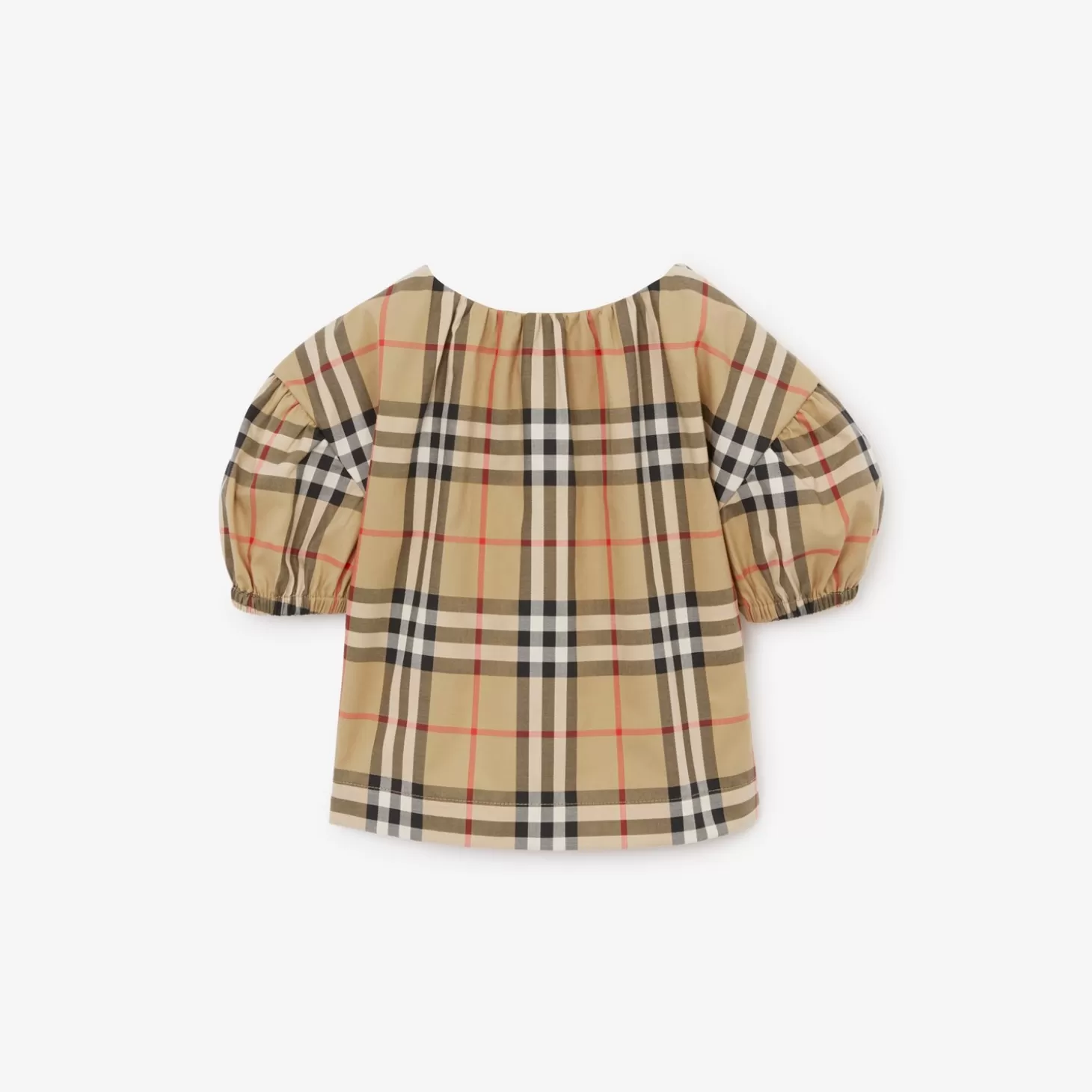 Burberry Rutig blus i bomullstwill i stretchig bomull*Barn Bebispresenter | Toppar