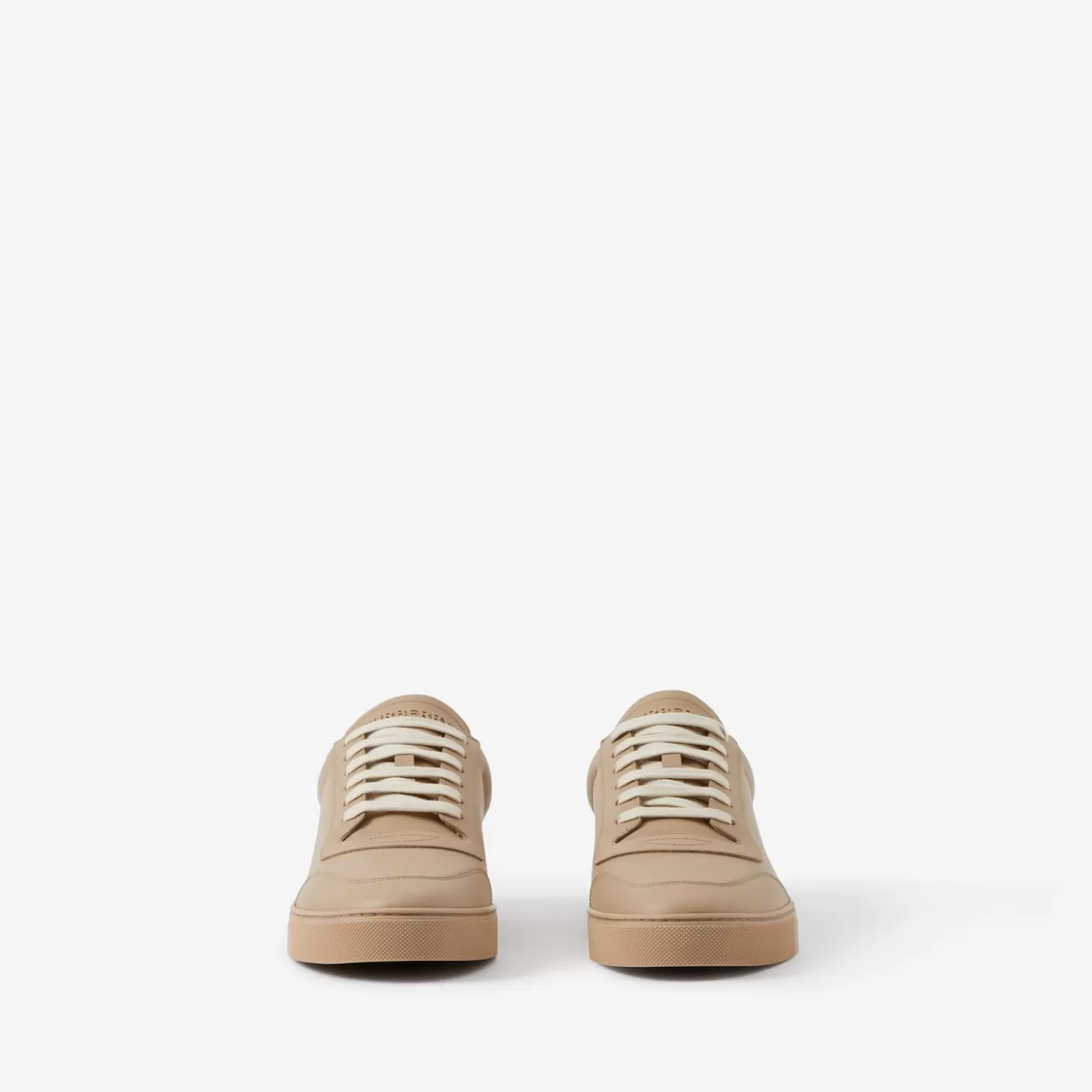 Burberry Sneakers i läder och rutig bomull*Män Sneakers