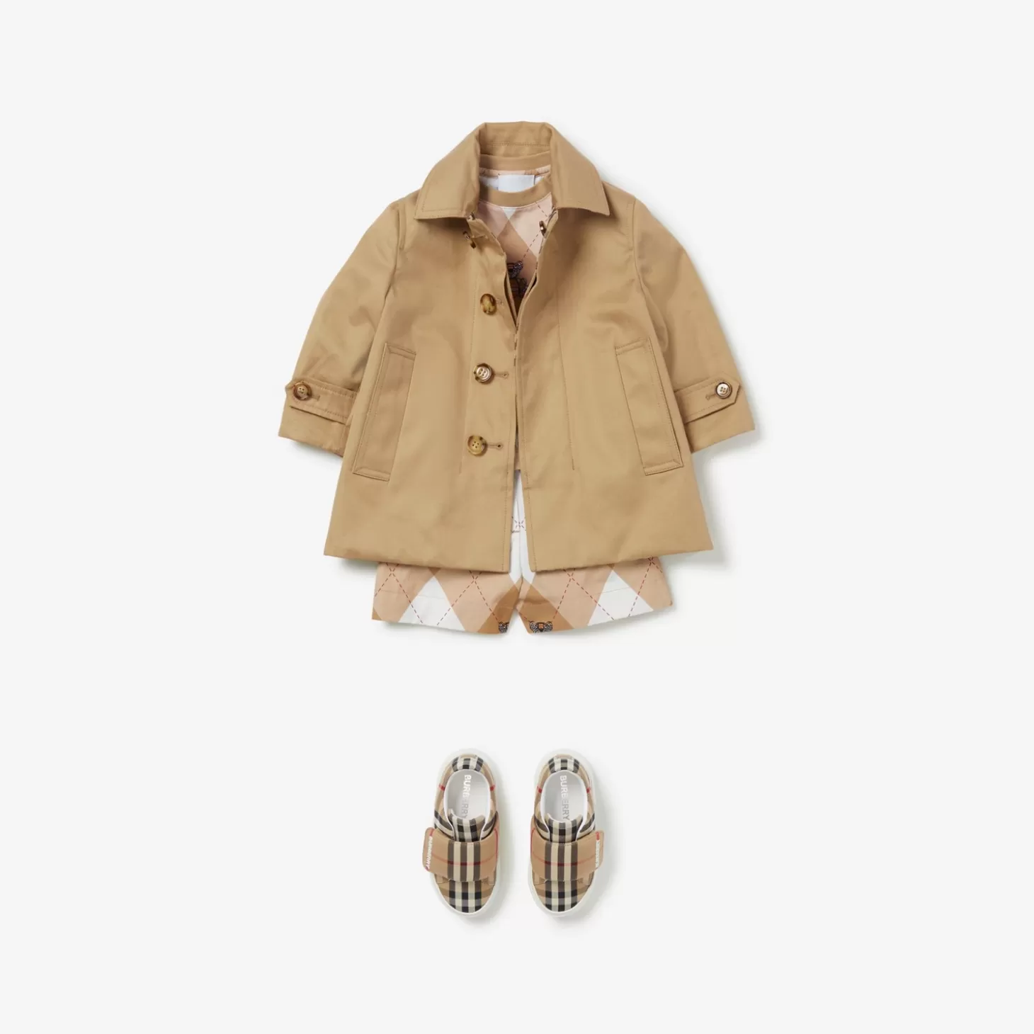 Burberry Vändbar Check Gabardine Car Coat*Barn Bebispresenter | Kaffor och jackor