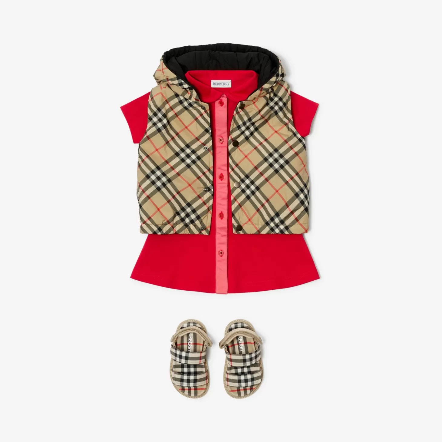 Burberry Vändbar Check Gilet*Barn Bebispresenter | Kaffor och jackor